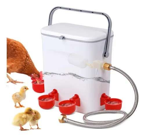 Bebedero Gallinas Bebedero Automático Para Gallinas - 6 Unidades | Sistema Anti-fugas | Fácil Instalación Bebedero Plástico Patos Gansos